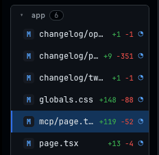 Changed files in tachyon Review wearing an M badge until reviewed